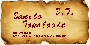 Danilo Topolović vizit kartica